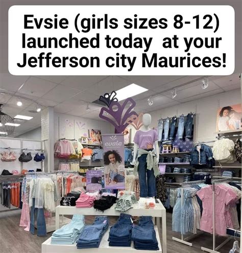 Maurices jefferson city mo - At maurices, we strive to inspire the women in Kansas City, MO to look and feel your best. That’s why we offer a wide selection of women’s jeans, tops, dresses, and shoes in sizes 2-24. Come find your community and new favorite outfit at 8606 North Boardwalk Avenue in Shops At Boardwalk. Email Email Business Services/Products
